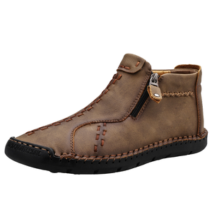 Bottes de travail décontractées montantes pour homme <span class=keywords><strong>Martin</strong></span>, design confortable, semelle intérieure en caoutchouc, tige en cuir thermique, pour l'automne - Product Image 4