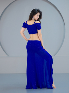 Conjunto <span class=keywords><strong>de</strong></span> 2 Piezas para Práctica <span class=keywords><strong>de</strong></span> Danza del Vientre, Traje Profesional para <span class=keywords><strong>Clases</strong></span> Diarias y Presentaciones <span class=keywords><strong>de</strong></span> Danza Árabe - Product Image 2