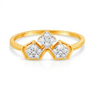 Anillo de Diamantes de Oro Amarillo para Mujer, Corte Brillante Redondo, Anillo de Compromiso de Lujo - Product Image 2
