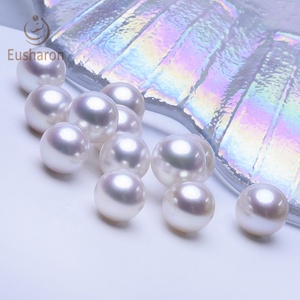 7-7,5mm AAAAA calidad superior redondo <span class=keywords><strong>blanco</strong></span> agua dulce <span class=keywords><strong>Nuclear</strong></span> suelta perlas para collar pulsera Diy accesorios - Product Image 4