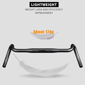 <span class=keywords><strong>Manillar</strong></span> de bicicleta de carretera, barra integrada de freno de disco de carbono negro mate, 31,8x400/420/440mm - Product Image 4