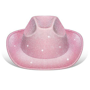 WOWEI Chapeau <span class=keywords><strong>de</strong></span> cowgirl scintillant Chapeau <span class=keywords><strong>de</strong></span> cowgirl pour femmes Accessoires d'<span class=keywords><strong>habillage</strong></span> pour fêtes occidentales Mascarade et costumes - Product Image 1