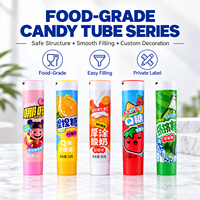 Tubes d'emballage alimentaire laminés pour bonbons, conteneurs souples en aluminium et plastique, tubes à confiture personnalisés imprimés UV 12,7-35 mm