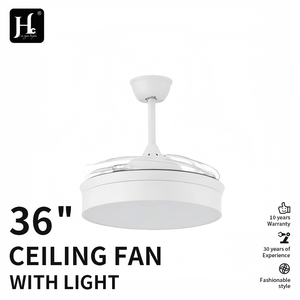 Ventilador de Techo LED Moderno con Motor DC, 3 Aspas, Control Remoto, 6 Velocidades, Regulable, 3000K-6000K, Blanco Cálido, Montaje en Barra, para Sala de Estar - Product Image 2