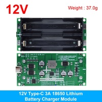 TZT Type-C 15W 3A 18650 Module de chargeur de batterie au Lithium DC-DC Booster Charge rapide UPS Alimentation/Convertisseur 5V 9V 12V