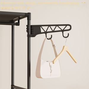 ชั้นวางเสื้อโค้ทและที่แขวนเสื้อโค้ทโลหะอเนกประสงค์สำหรับห้องนั่งเล่นชั้นเก็บของแบบเรียบง่ายทันสมัย - Product Image 3