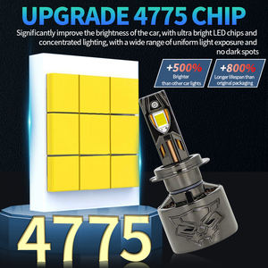 14 डी सुपर ब्राइट एलईडी हेडलाइट्स 4 कॉपर ट्यूब h11 9005 9006 एलईडी बल्ब के साथ कार के लिए हेडलैंप - Product Image 5