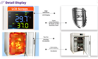 Incubateur thermostaté numérique JIECHENG 80L avec écran LCD, résolution de 0,1°C et minuterie pour les tests pharmaceutiques et alimentaires