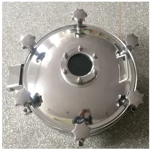 200mm Food Grade Beverage Tank Manhole Cover Sanitary Stainless Steel Round Pressure Manway Cover