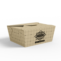 Boîtes à emporter en carton imprimées en couleur personnalisées de qualité alimentaire, emballages pour la restauration rapide pour poulet frit
