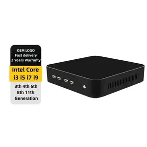 Hot Sale RAM 8GB SSD 128GB Thin Client WIFI Barebone 4K Core I3 I5 I7 Mini Computer PC With VGA 1HDMI Linux System