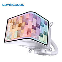Refroidisseur liquide AIO magnétique LOVINGCOOL OEM unique avec écran incurvé 3D 2K de 6,67 pouces et ventilateur de 360 mm pour boîtier d'ordinateur