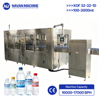 Navan Automatische Hoge-Snelheid 3-in-1 Etiketteer- en Afvulmachine voor Mineraalwater, Yoghurt, Zuiver Water, Sterke Dranken 16000-17000 BPH 220V-480V