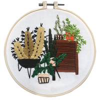 JP ensemble de broderie de base dessin animé bricolage artisanat point de croix Kits poinçon aiguille fils fil doux Kit de broderie