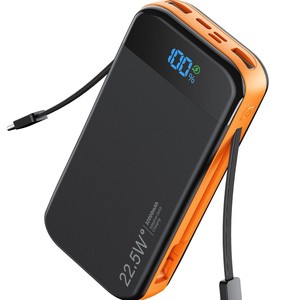 <span class=keywords><strong>2026</strong></span>년 베스트셀러 제품 듀얼 USB 대용량 20000mAh 내장 케이블 야외용 휴대용 충전기 슬림 USB 보조배터리 - Product Image 5