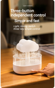 เครื่องกระจายกลิ่นหอมแบบอโรมาเธอราพีรูปเมฆฝน พร้อมเสียงน้ำหยด สำหรับโต๊ะทำงานในโรงแรม - Product Image 5