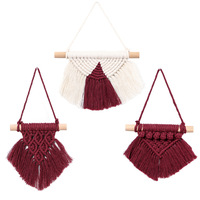 Nouveau coton de bonne qualité macramé tenture murale avec gland Boho tissé macramé mur pour enfants chambre décoration de la maison