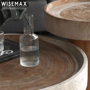 Mesa de Centro de Madera Maciza de Estilo Nórdico WISEMAX, Creatividad Original, Ecológica, Mesa de Centro Baja para Sala de Estar - Product Image 6