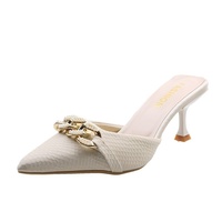 2025 Tendance Été Demi-Mules à Talons Aiguilles Nouveauté Style Féerique pour Femmes Extérieur