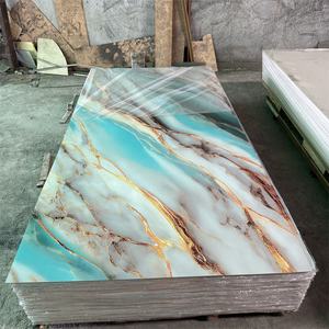 Venta al por mayor 3D 4 8 Uv Pvc Upvc mármol hoja de plástico brillante <span class=keywords><strong>Bluy</strong></span> Pvc Panel de pared 3mm para la decoración de la pared - Product Image 6