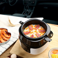 Cuisinière à riz portable pour voiture 12V/24V en acier inoxydable 2L avec fonction de réservation et de maintien au chaud, idéale pour la cuisson solaire en extérieur pour voitures et camions