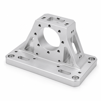 Composants de montage de servomoteurs robotiques personnalisés usinés CNC, centre d'usinage à quatre axes, pièces en alliage d'aluminium nickelé argenté 0,005 mm