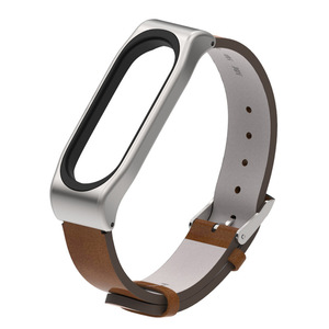 Mi banda 3 Mi band4 muñeca correa de cuero de la PU pulsera sin tornillos de la correa de muñeca pulsera banda inteligente - Product Image 2