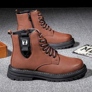 Nouvelles bottes pour hommes automne-hiver 2022, bottes décontractées à tige haute, bottes de travail pour hommes - Product Image 5
