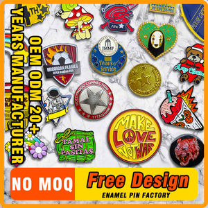 Proveedor de pines metálicos al por mayor sin mínimo de pedido, broche con purpurina, pin de esmalte duro de anime, insignia de solapa suave, fabricante de pines de esmalte personalizados - Product Image 6