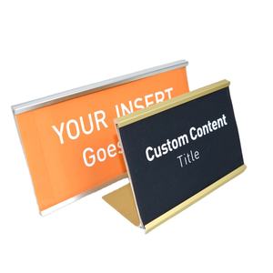 ZS60 Tabletop <span class=keywords><strong>Name</strong></span> Karten halter <span class=keywords><strong>Name</strong></span> Anzeige Aluminium Metall Typenschild Office Acryl Schreibtisch Namensschild - Product Image 3