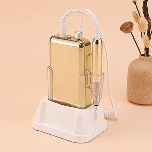 Kit de perceuse à ongles professionnelle sans fil rechargeable avec moteur brushless puissant 45000 tr/min et écran LCD - Product Image 6