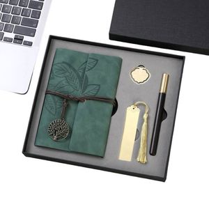 Wholesale A5 Hardcover Notebook <b>Set</b> Pen USB Business Card Holder PU Leather Thread <b>Sewing</b> Corporate Gift Business Professionals - Product Image 1