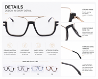 Montura Óptica de Acetato y Acero Inoxidable Más Vendida, Gafas de Diseñador con Logotipo Personalizado, Montura de Gafas de Metal y Acetato