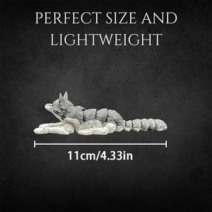 Loup articulé imprimé en 3D, pièce de <span class=keywords><strong>collection</strong></span>, décoration, cadeau personnalisé, loup articulé et posable - Product Image 2