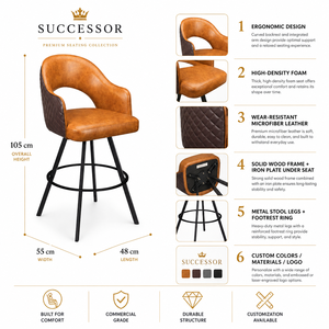 Kursi Gaming SUCCESSOR Heavy Duty Strong Frame untuk Kasino, Klub, dan Ruang Game dengan Jok Kulit Ergonomis - Product Image 2