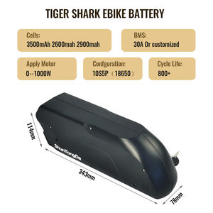 Batterie de vélo électrique Reention Tiger Shark 36V 48V 13Ah 14Ah 17.5Ah pour <span class=keywords><strong>Bafang</strong></span> BBS01 BBS02 BBSHD <span class=keywords><strong>TSDZ2</strong></span> TSDZ2B - Product Image 2