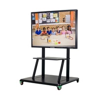 Papan Tulis LED Interaktif Sentuh Inframerah 55 65 75 86 98 110 Inci untuk Kelas Pintar