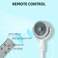 Ventilateur de Circulation d'Air sur Pied 7 Pouces, Oscillation Automatique, 3 Hauteurs Réglables, Rechargeable, pour Bureau et Maison