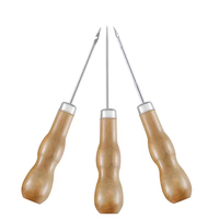 Usine personnalisée 18 pièces cuir poinçon outil de réparation de chaussures main Stitcher manche en bois réparation aiguille Kit cuir artisanat outil