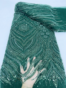 Ni. Ai vải ren Nigeria 2025 đính cườm vải ren Pháp sang trọng vải ren cô dâu - Product Image 2