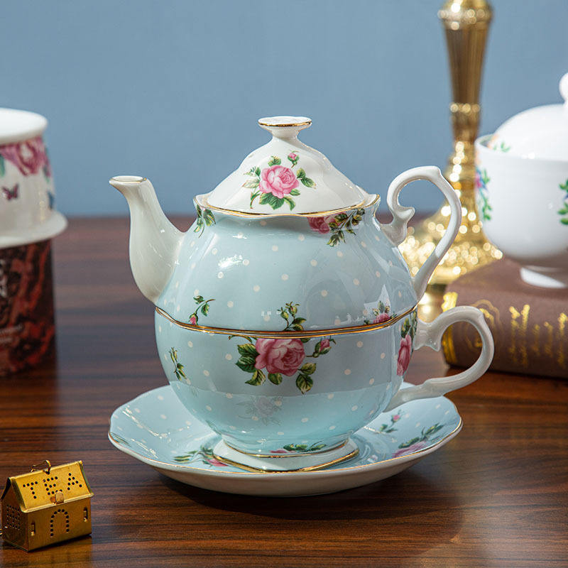 Polka Dot azul Rosa madre-en-Ley olla