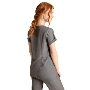 ชุดยูนิฟอร์มพยาบาลแบบทอ OEM เป็นมิตรกับสิ่งแวดล้อม ไซส์ใหญ่ เสื้อแขนสั้น กางเกงขายาว ชุดสครับสำหรับพยาบาลหญิง ชุดสครับสำหรับโรงพยาบาล - Product Image 2