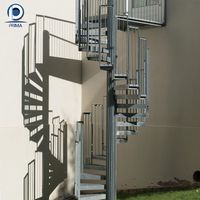 Escalier en colimaçon extérieur moderne résistant aux intempéries 2026 – Design noir pour l'extérieur