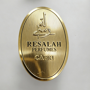 Custom Curved Surface Metal Label Embossed Brand Name logo Labels Metal logo Stickers for Perfume Packaging Label Candle Sticker - Product Image 6