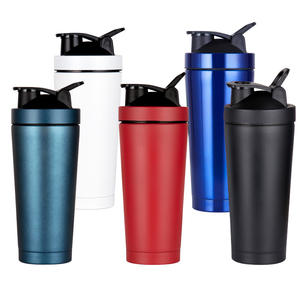 Gobelet à eau de sport de 750 ml, double paroi en acier inoxydable, isolé sous vide, <span class=keywords><strong>shaker</strong></span> pour protéines en poudre, gobelet cadeau - Product Image 1