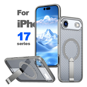 Tổ Ong Tản Nhiệt Trường Hợp Đối Với <span class=keywords><strong>iPhone</strong></span> 17 Không Khí Dọc Khung Vô Hình Hút Từ Trường Hợp Điện Thoại Iphone14 15 16E Pro Max - Product Image 1