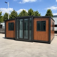 Maison modulaire pliable en acier à double étage, 20 pieds, 4 chambres, prête à vivre, durable et mobile, de qualité professionnelle