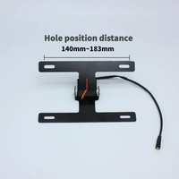 Support de plaque d'immatriculation arrière court YINHI en fer, pliable, motorisé, pour véhicule, prêt pour la piste, portable