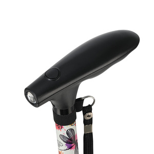 Aluminum Alloy <b>Walking</b> <b>Stick</b> Printed Design 83-95cm Adjustable For Elderly Support - Product Image 2