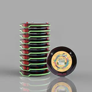 2024 Restaurant Pager System Buzzers,Restaurant Pagers Long Range Set Buzzer Vibration Flash 10 Coaster Pagers For Food Truck